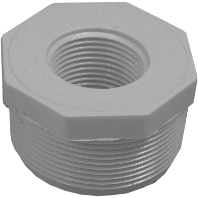 Xirtec 140 435711 Reducing Bushing, 2 x 1 in, MPT x FPT, White, SCH 40 Schedule, 150 psi Pressure