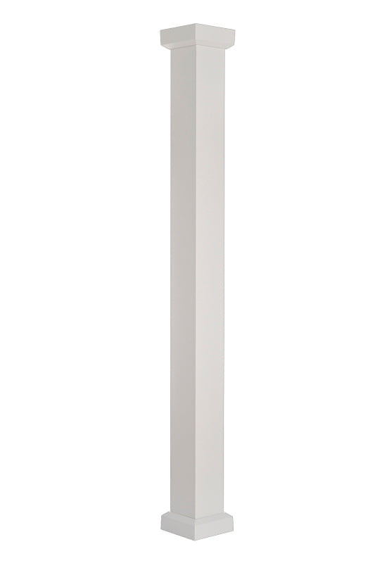 AFCO 600EC0708 Column, 8 ft H, Square, Aluminum, White