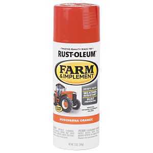 Rust-Oleum 303472 Enamel Spray Paint, Gloss, Husqvarna Orange, 12 oz, Can