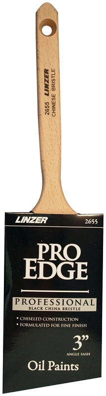 Linzer 2655-3 Paint Brush, 3 in W, 3-1/4 in L Bristle, China Bristle, Sash Handle