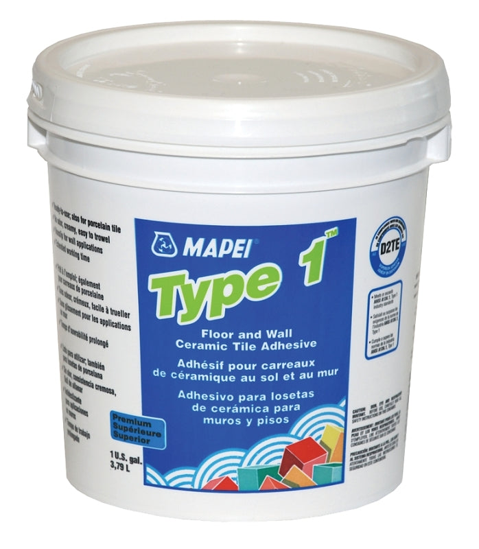 Mapei 1040011 Tile Adhesive, Paste, Latex, White, 3.79 L