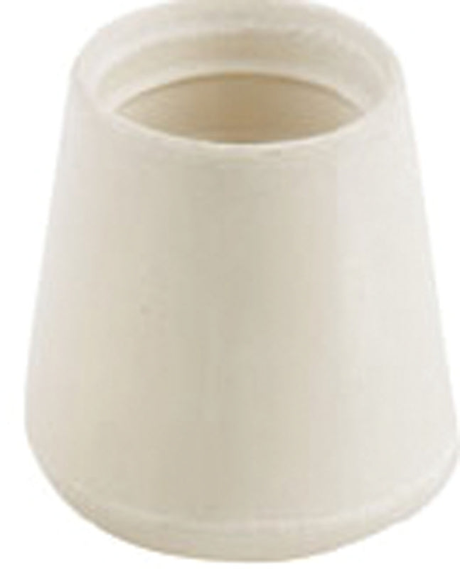 Shepherd Hardware 9752 Furniture Leg Tip, Round, Rubber, Off-White, 5/8 in Dia