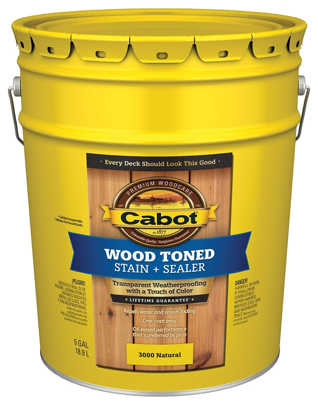 Cabot 140.0003000.008 Deck and Siding Stain, Natural, Liquid, 5 gal