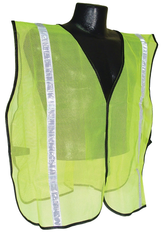 Radwear SVG1 Non-Rated Safety Vest, S/XL, Polyester, Green/Silver, Hook-and-Loop