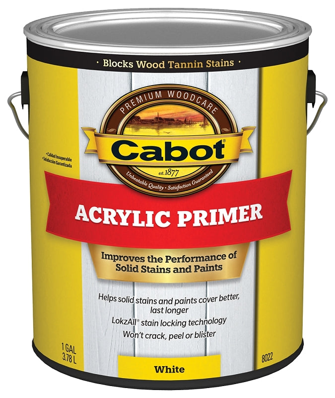 Cabot Problem-Solver 140.0008022.007 Exterior Primer, White, 1 gal