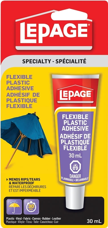 LePage 393915 Plastic Adhesive, Cream, 30 mL Carded Tube