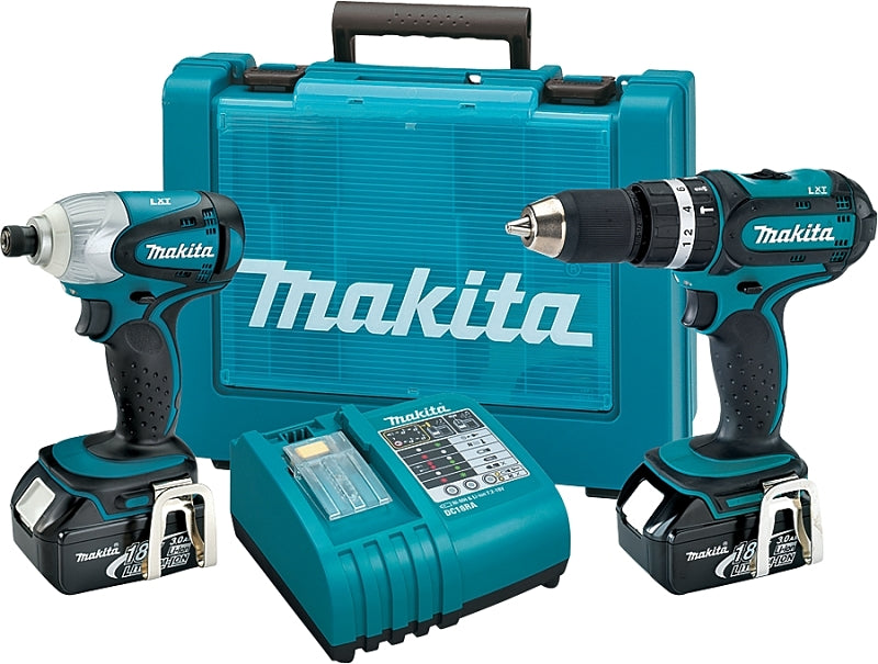 Makita XT261M/XT211MB Combination Kit, Battery Included, 18 V, 2-Tool, Lithium-Ion Battery