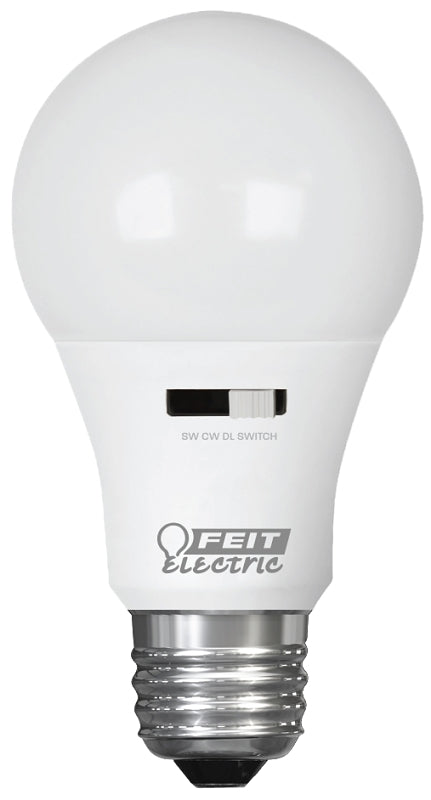 Feit Electric A800/CCT/LEDI LED Bulb, General Purpose, A19 Lamp, 60 W Equivalent, E26 Lamp Base, Dimmable