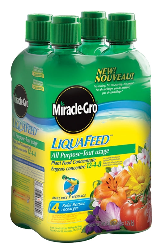 Miracle-Gro 110610 Plant Food Refill, 567 g Bottle, Liquid, 25-0-2 N-P-K Ratio