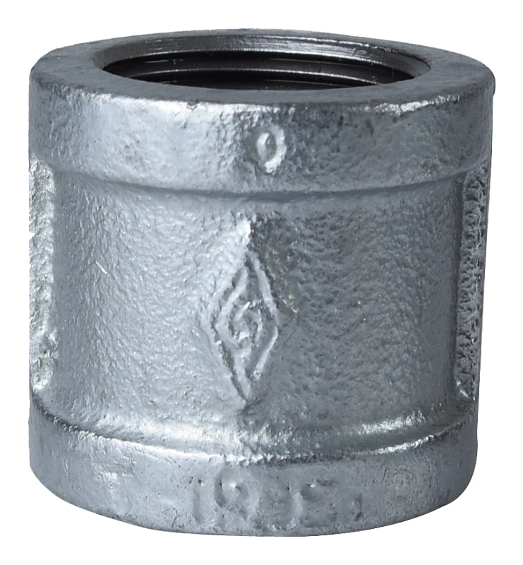 ProSource 21-1G Pipe Coupling, 1 in, Threaded, Malleable Steel, SCH 40 Schedule, 300 psi Pressure