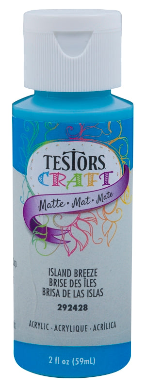 Testors 292428A Acrylic Craft Paint, Matte, Island Breeze, 2 oz, Bottle