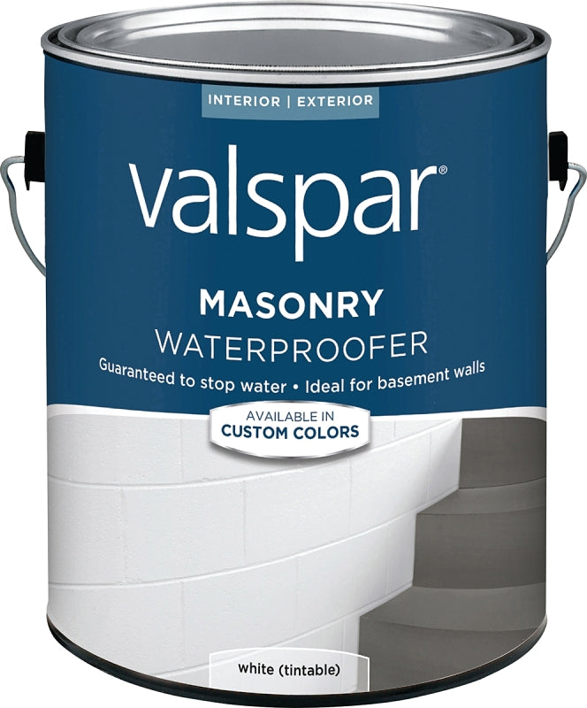 Valspar 82085 Series 024.0082085.007 Masonry Waterproofer, White, Liquid, 1 gal Pail