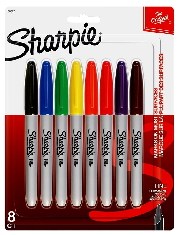 Sharpie 30217 Permanent Marker, Fine Lead/Tip, Assorted Lead/Tip