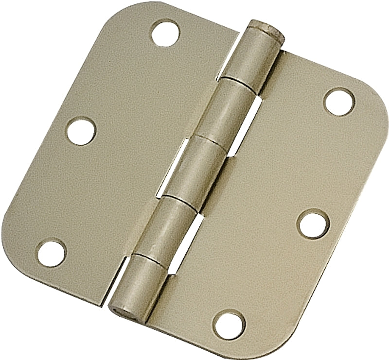 ProSource 20347US4 Door Hinge, Steel, Satin Brass, Loose Pin, 180 deg Range of Motion, Screw Mounting