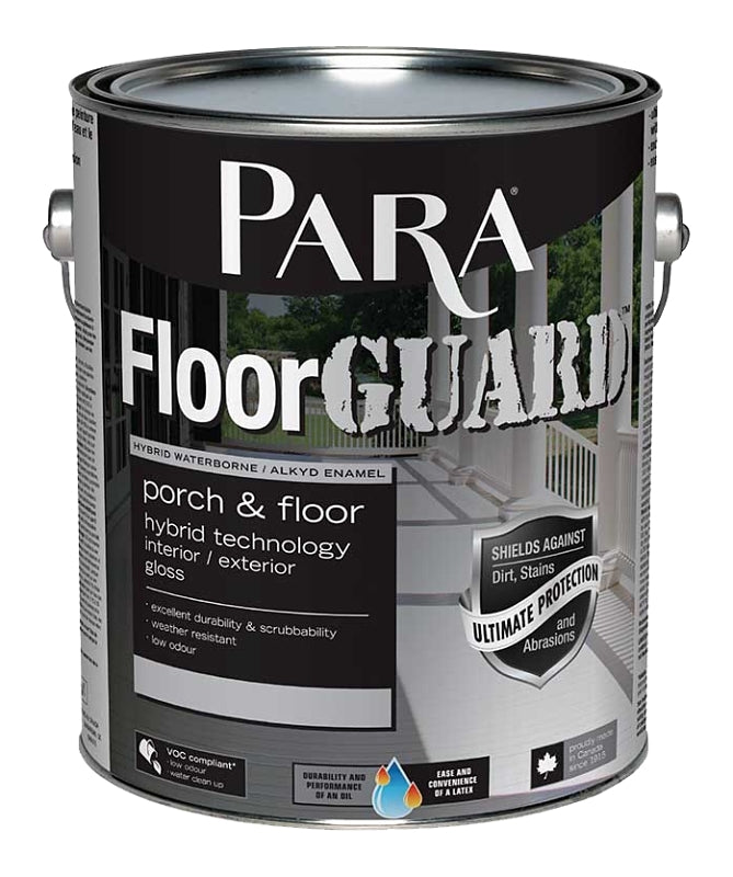 PARA FloorGuard 5550-16 Interior/Exterior Enamel Paint, Gloss, Tint White, 1 gal