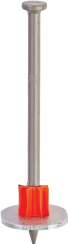 Ramset 1516SDC Washered Pin, 0.145 in Dia Shank, Metal, Zinc