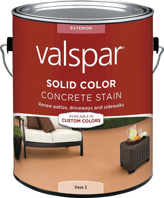 Valspar 024.1082322.007 Solid Color Concrete Stain, Low-Gloss, Liquid, 1 gal