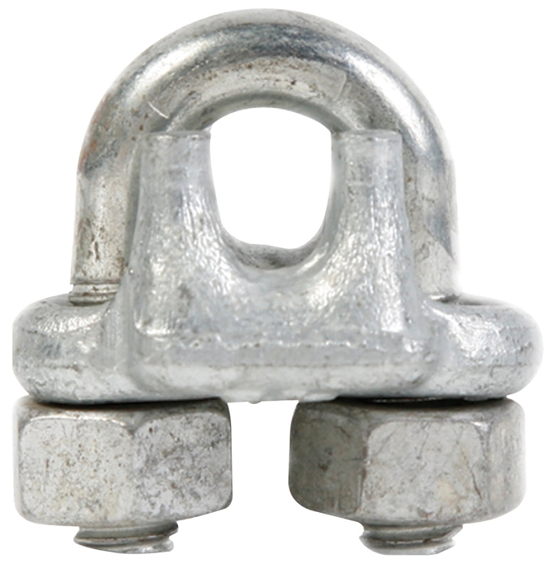 BARON 260-3/8 Wire Rope Clip, 3/8 in Dia Wire Rope, Iron/Steel, Galvanized