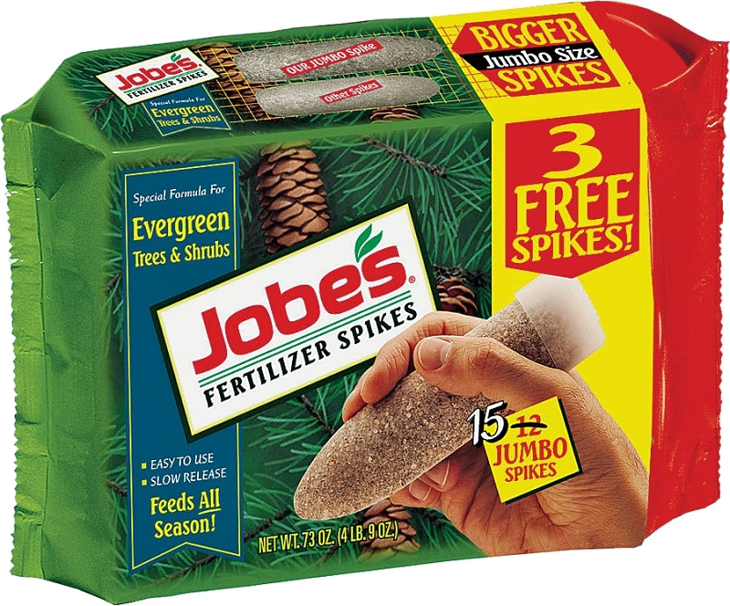 Jobes 01611 Dry Fertilizer Spike Pack, Spike, Gray/Light Brown, Slight Ammonia Pack