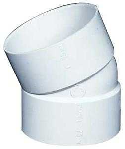 IPEX 040963 Pipe Elbow, 3 in, Hub, 22.5 deg Angle, PVC