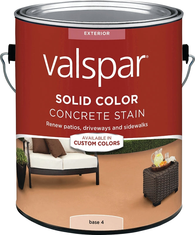 Valspar 024.1082324.007 Solid Color Concrete Stain, Low-Gloss, Liquid, 1 gal