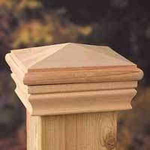 Maine Ornamental 72889 Post Cap, 4 in L, 4 in W, Pressure Treated