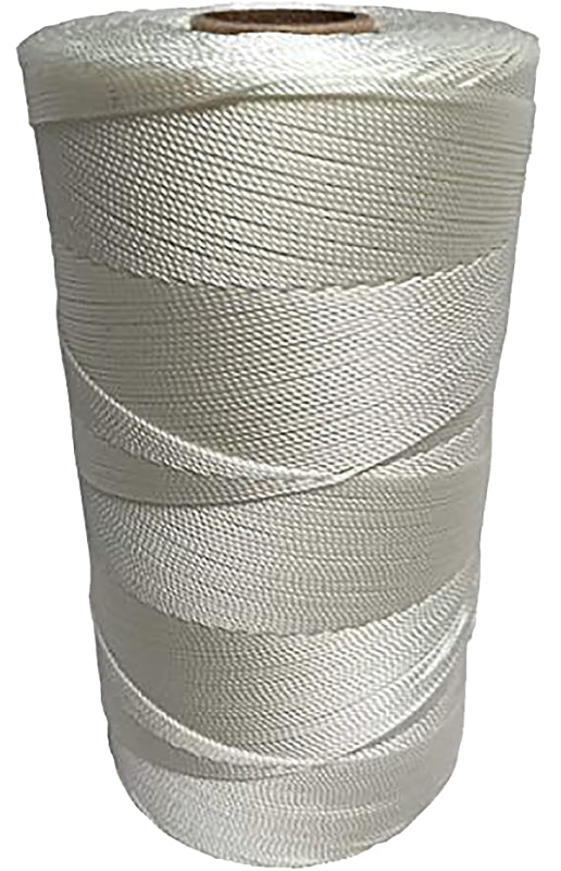 BARON 48401 Seine Twine, #18 Dia, 525 ft L, 13 lb Working Load, Nylon/Poly, White