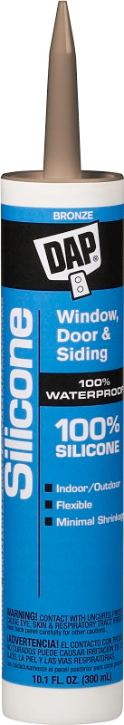 DAP 08647 Window and Door Sealant, Bronze, -40 to 400 deg F, 10.1 fl-oz Cartridge