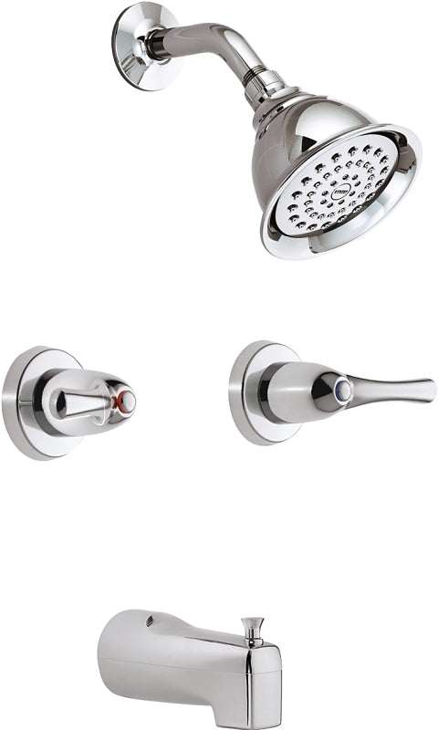 Moen Adler Series 82602/82402 Tub and Shower Faucet, Standard Showerhead, 1.75 gpm Showerhead, Diverter Tub Spout, Metal