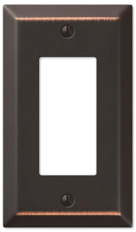 AmerTac Century 163RDB Switch Wallplate, 4-15/16 in L, 2-7/8 in W, 1 -Gang, Stamped Steel, Aged Bronze