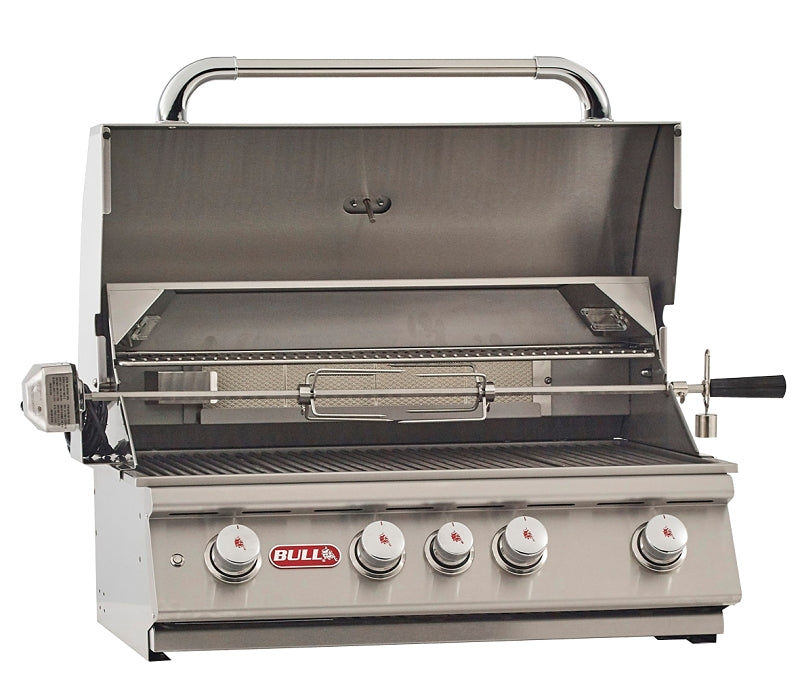 Bull Angus 47629 Gas Grill Head, 75000 Btu, Natural Gas, 4-Burner, 210 sq-in Secondary Cooking Surface