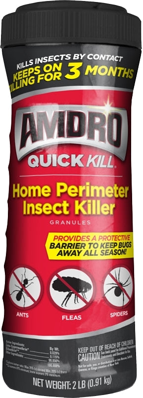 Amdro QUICK KILL 100526851 Home Perimeter Insect Killer, Granular, Outdoor, 2 lb Bottle