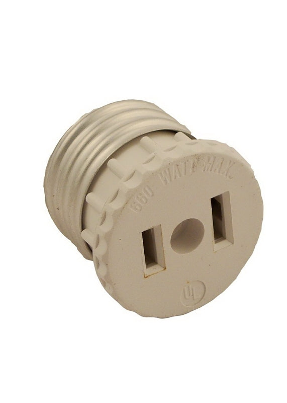 Leviton C22-00125-000 Lamp Holder Adapter, 660 W, White