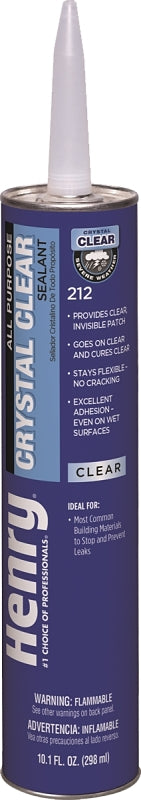 Henry Wet Patch 212 Series HE212202 All-Purpose Sealant, Crystal Clear, Liquid, 10.1 oz Cartridge