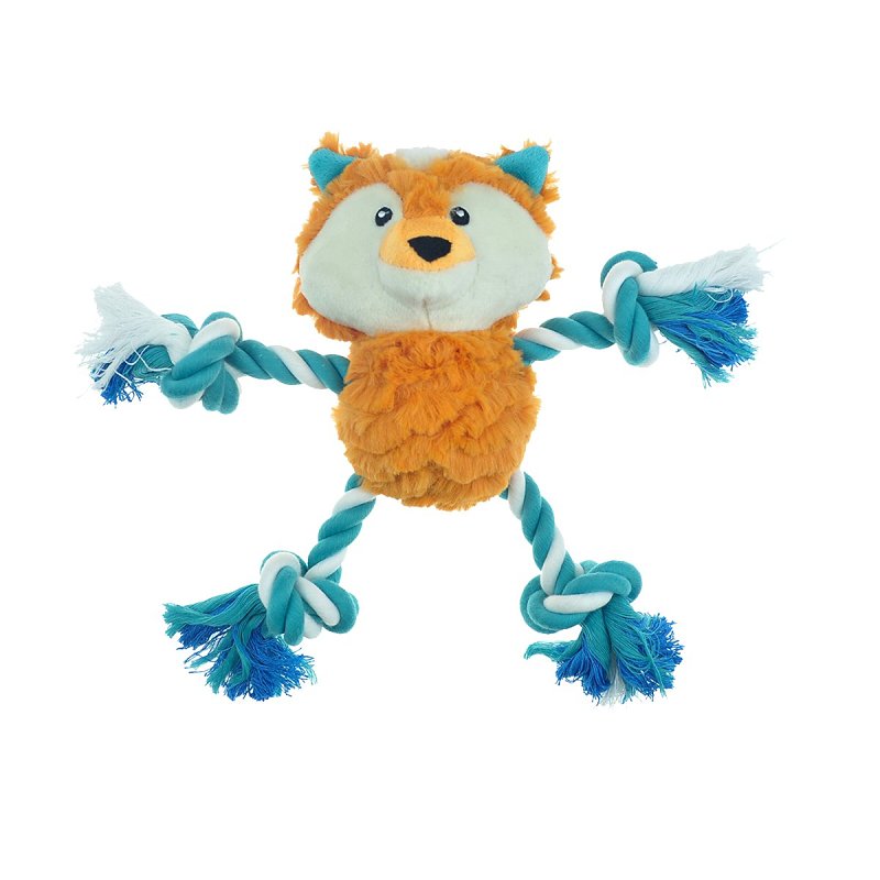 Boss Pet Pet Park Blvd US2261 12 Dog Toy, Chew, Fetch Toy, Tugger Fox, Plush/Rope