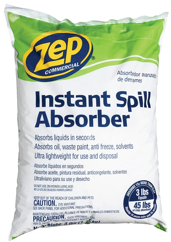 Zep ZUABS3 Spill Absorbent, 3 lb Bag, Granular, Odorless