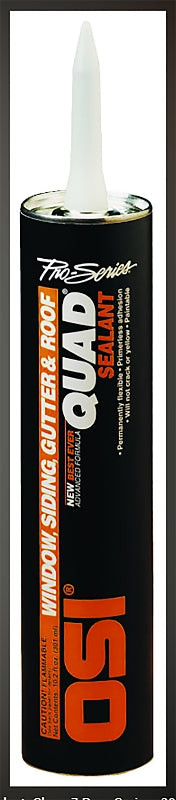 OSI 827837 Advanced Formula Sealant, Clear, 7 days Curing, 20 to 100 deg F, 10 oz Cartridge