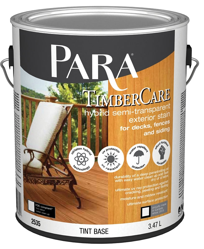 Para PR0042535-14 Exterior Hybrid Stain, Flat, Satin, Tint Base, Liquid