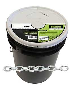 BARON PC3018P Proof Coil Chain, 1/8 in, 500 ft L, 30 Grade