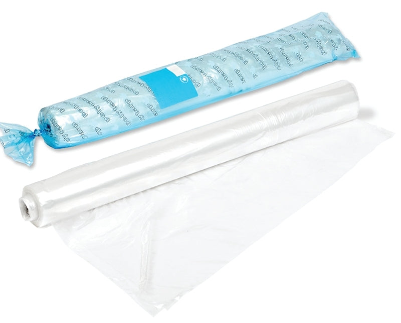 Polytarp 01-0026 Light-Duty Polyfilm, 59 ft L, 102 in W, 1.1 mil Thick, Polyethylene, Clear