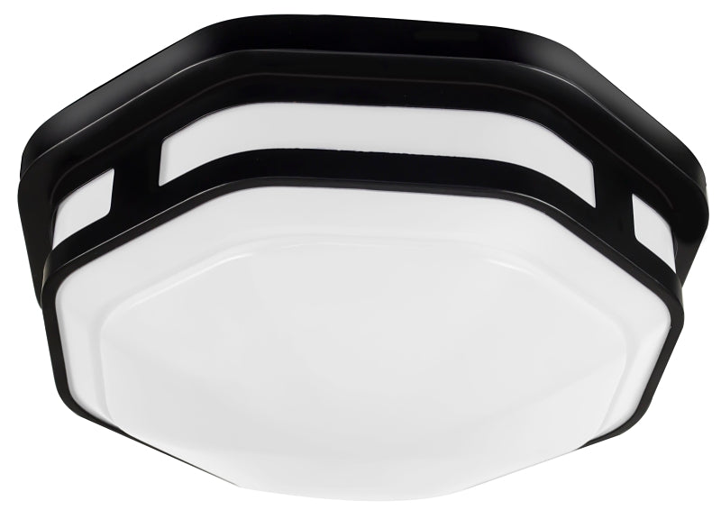 ETI Color Preference Series FME-10-802-MV-N-N-B Hexagon Lighting, 120 VAC, LED Lamp, 830 Lumens Lumens, Black Fixture