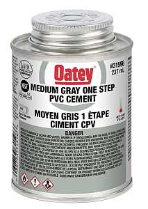 Oatey 31596 One-Step Cement, 236 mL, Liquid, Gray