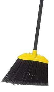 Rubbermaid FG638906BLA Angle Broom, 10-1/2 in Sweep Face, Polypropylene Bristle, Black Bristle, 55 in L