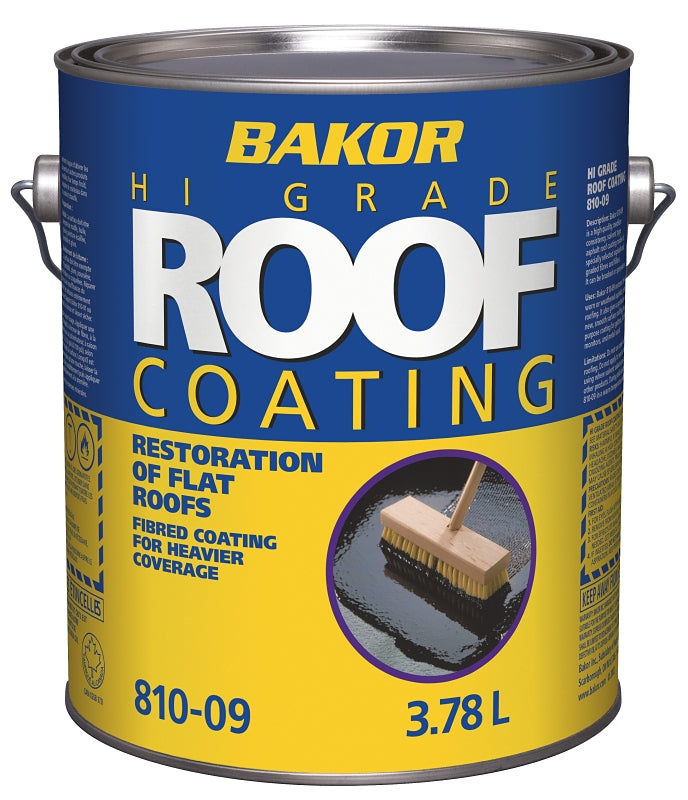 Henry BAKOR Series BK81009660 Roof Coating, Black, 1 gal Pail, Liquid