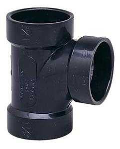 IPEX 027066 Sanitary Pipe Tee, 4 x 3 in, Hub, ABS, SCH 40 Schedule