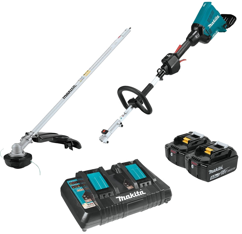 Makita LXT XUX01M5PT Power Head Kit, 5 Ah, 36 V Battery, Lithium-Ion Battery, 3-Speed, 0.095 in Dia Line