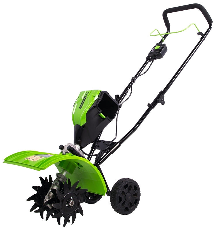 Greenworks 2800302 Brushless Cultivator/Tiller, Battery Included, 80 V, 2 Ah, Lithium-Ion, 10 in Max Tilling W