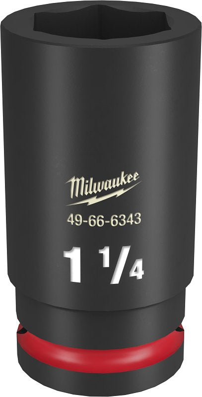 Milwaukee SHOCKWAVE Impact Duty Series 49-66-6346 Deep Impact Socket, 1-7/16 in Socket, 3/4 in Drive, Square Drive