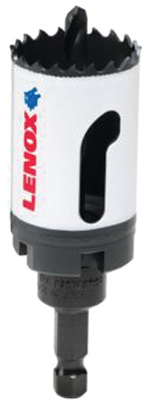 Lenox Speed Slot 1772727 Hole Saw, 1-3/8 in Dia, 1-9/16 in D Cutting, 1/4 in Arbor, HSS Cutting Edge