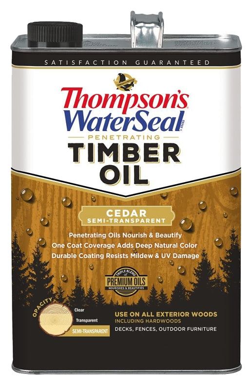 Thompson's WaterSeal TH.048861-16 Penetrating Timber Oil, Cedar, Liquid, 1 gal, Can